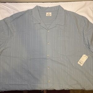 MUTUAL WEAVE MEN'S BIG & TALL 4XL SHORT SLEEVE‎ 100% COTTON BLUE